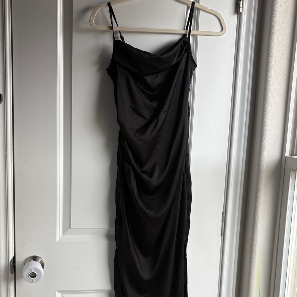 SHEIN Black Strapless Dress